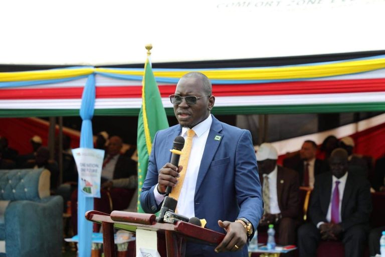 The Deputy Governor of Central Equatoria State addresses the launch