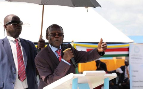 Vice President James Wani Igga delivers the keynote address on behalf of President Salva Kiir Mayardit