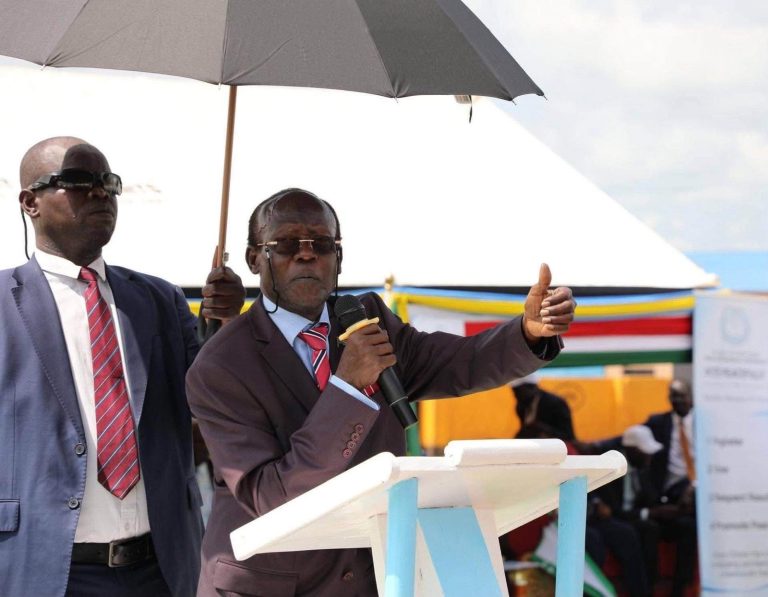 Vice President James Wani Igga delivers the keynote address on behalf of President Salva Kiir Mayardit