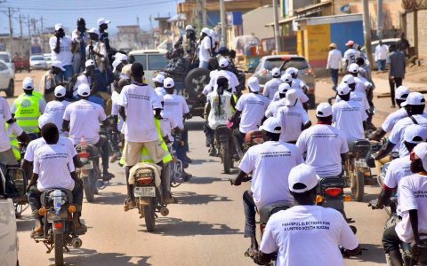 Boda-boda riders join the Walk to Democracy through Juba