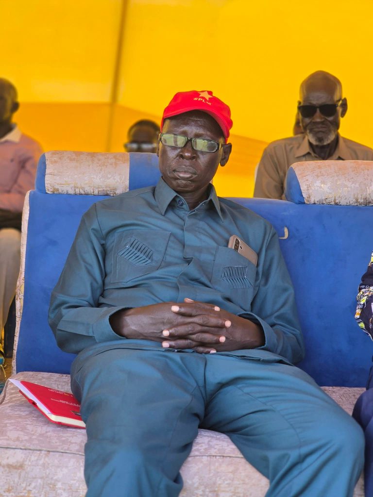 An official seated at the launch ceremony
