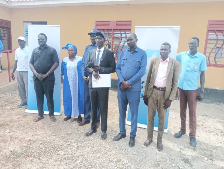 Officials and partners at the launch ceremony in Bentiu