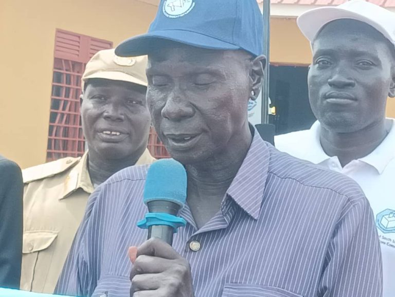 Addressing participants at the launch in Bentiu