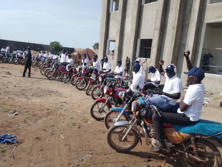 Riders line up for the awareness ride