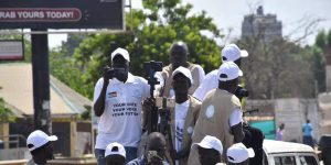 Participants at the national launch of the civic and voter education campaign