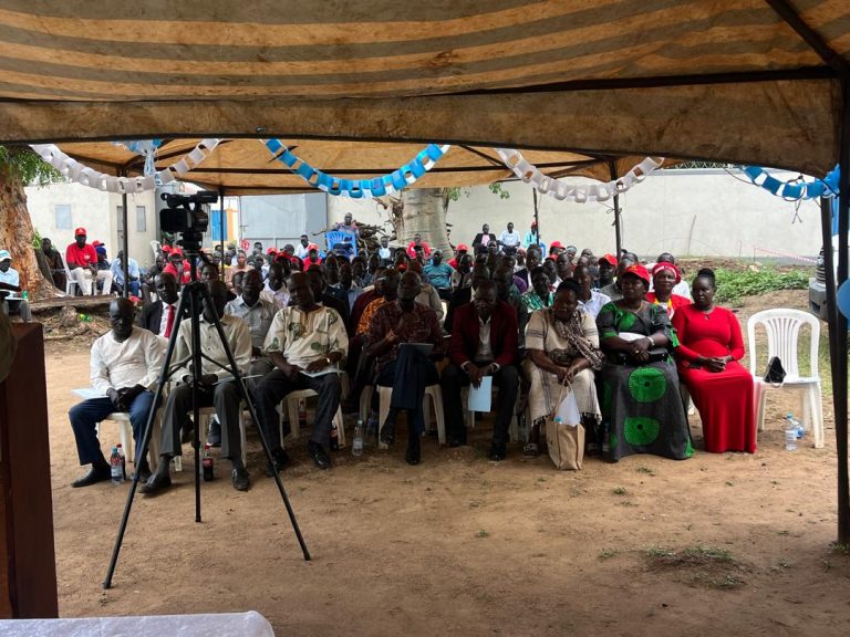 The ceremony being recorded in Torit
