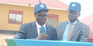 Officials at the launch of the civic and voter education campaign in Bentiu
