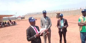 Warrap State High Elections Committee Chairperson Jacob Anei addresses the launch in Kuajok