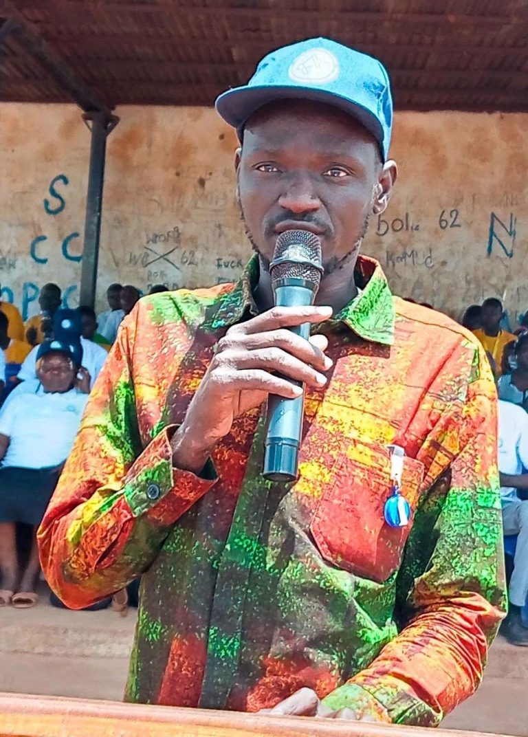 A speaker addresses the gathering