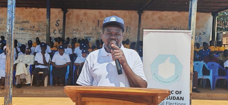 Addressing the launch of the civic and voter education campaign in Western Bahr el Ghazal