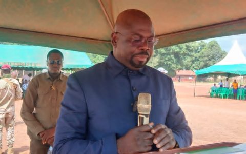 Addressing participants at the launch