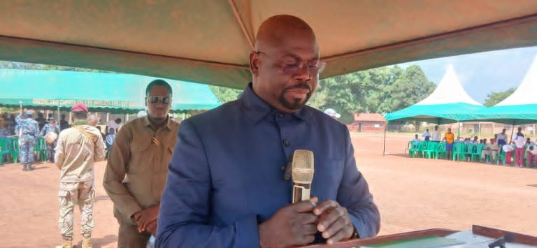 Addressing participants at the launch