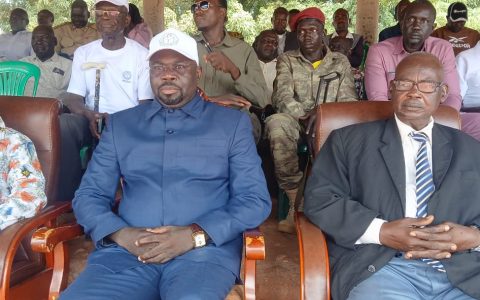 Officials seated at the launch