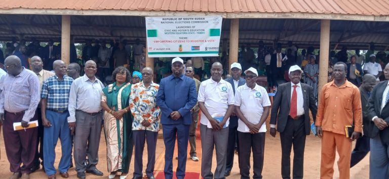 A group photograph at the launch in Yambio
