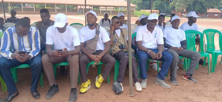Young people attend the launch