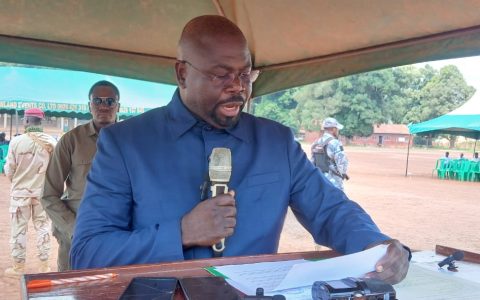 Addressing the launch of the civic and voter education campaign in Yambio