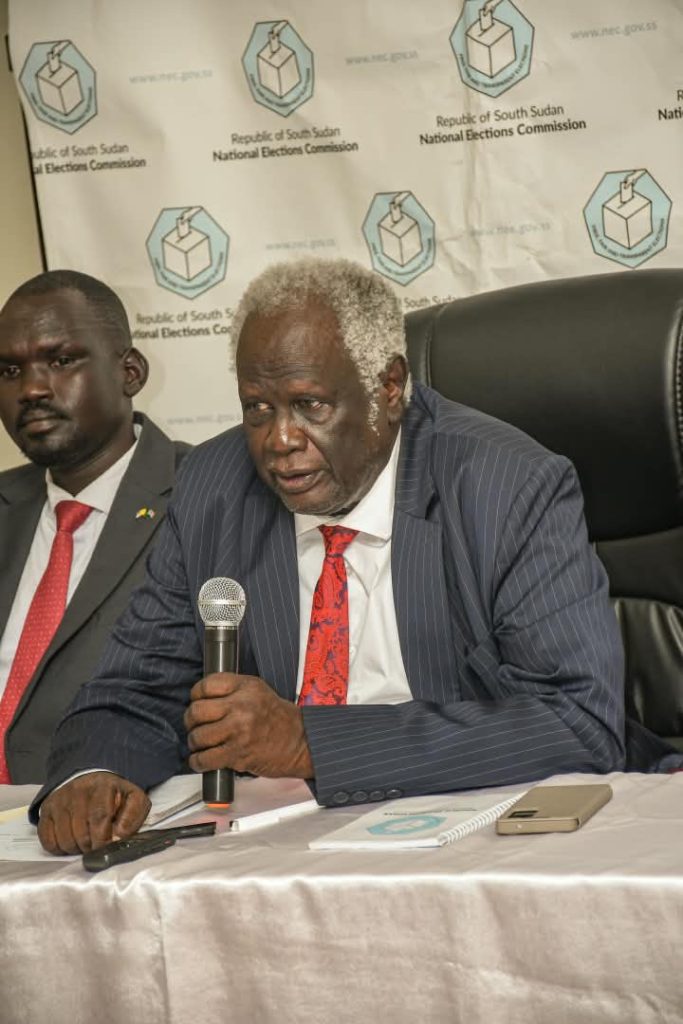 The Chairperson of the Commission during the training session