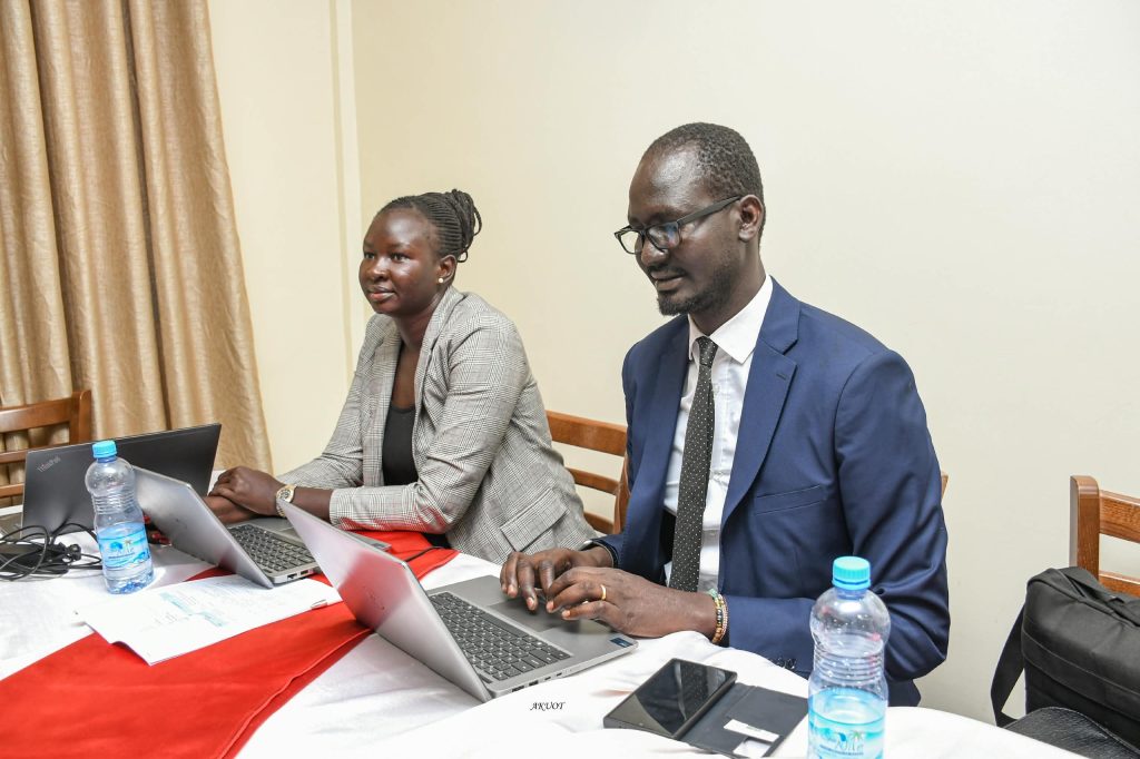 Trainers at the voter registration training in Juba