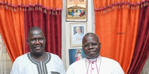 Hon. Gabriel Bol Deng with His Eminence Cardinal Stephen Ameyu Martin Mulla in Juba