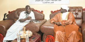 Hon. Gabriel Bol Deng with His Eminence Sheikh Dr. Abdalla Barang Rwal in Juba