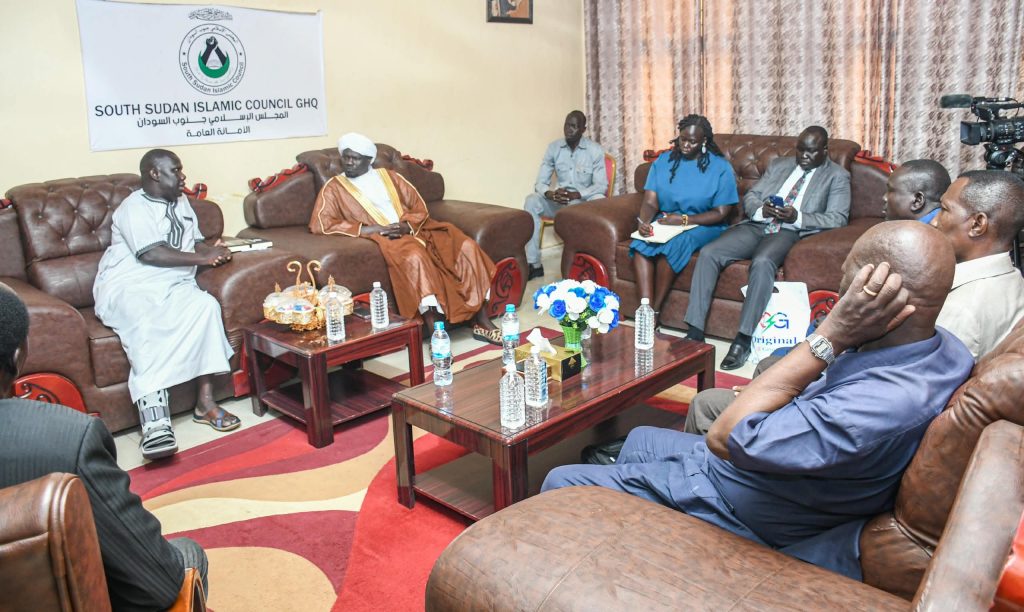 The Commission's delegation at the meeting at the Islamic Council of South Sudan in Juba