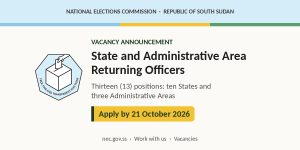 Vacancy announcement: State and Administrative Area Returning Officers, thirteen positions, apply by 21 October 2026